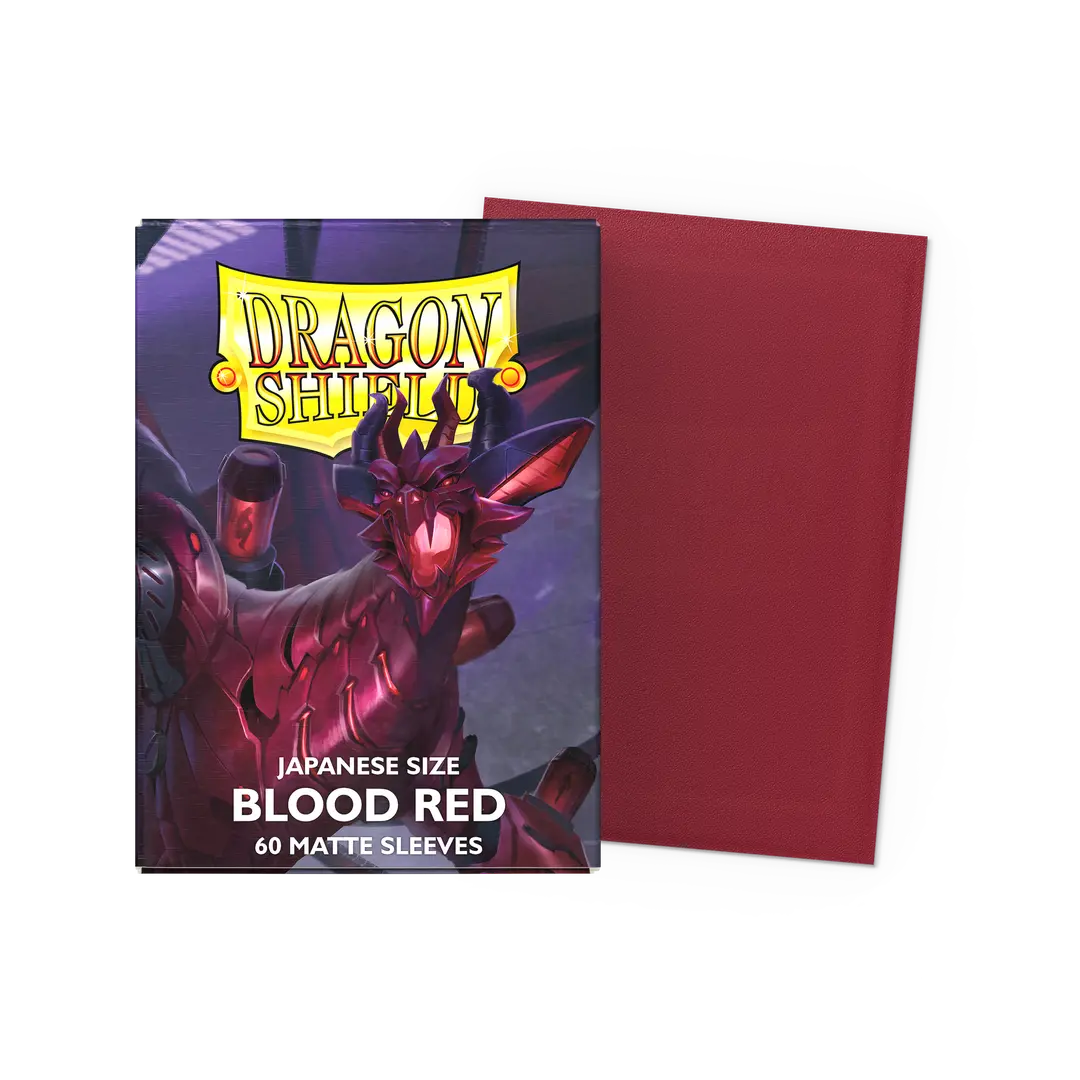 Dragonshield: 60ct Matte Sleeves - Japanese Size Blood Red