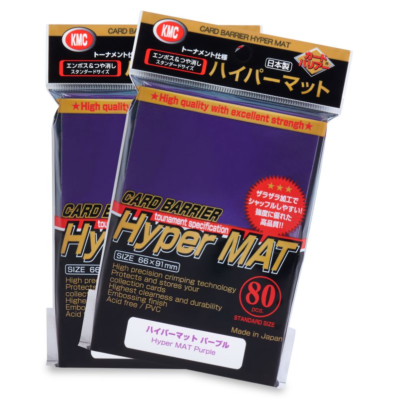 KMC: 80ct Hyper Mat Sleeves - Standard Size Purple