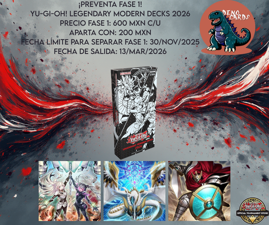 PREVENTA FASE 1 Yu-Gi-Oh! Legendary Modern Decks 2026