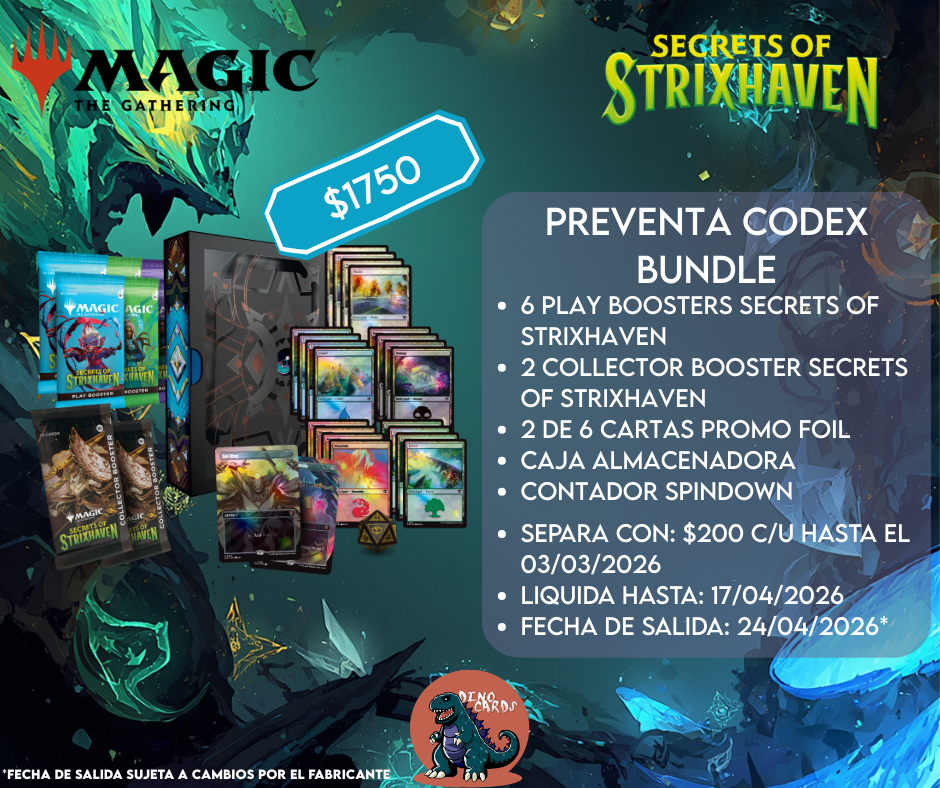 PREVENTA Magic The Gathering: Secrets Of Strixhaven Codex Bundle