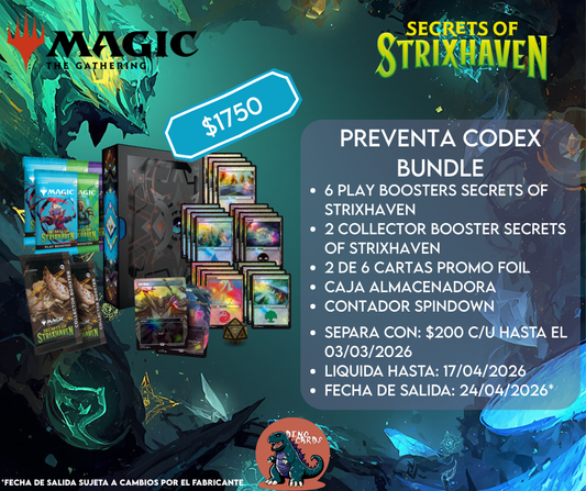 PREVENTA Magic The Gathering: Secrets Of Strixhaven Codex Bundle