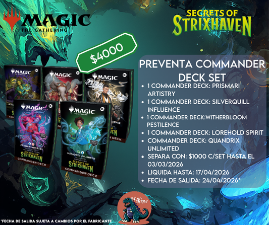 PREVENTA Magic The Gathering: Secrets Of Strixhaven Commander Deck Set