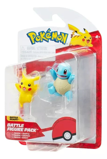 Pokemon: Battle Figure Pack Pikachu - Squirtle