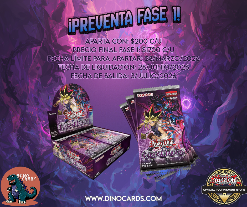 PREVENTA Yu-Gi-Oh! Chaos Origins Booster Display (FASE 1)
