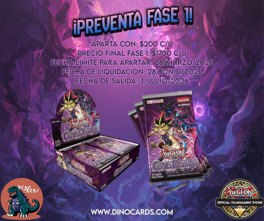 PREVENTA Yu-Gi-Oh! Chaos Origins Booster Display (FASE 1)