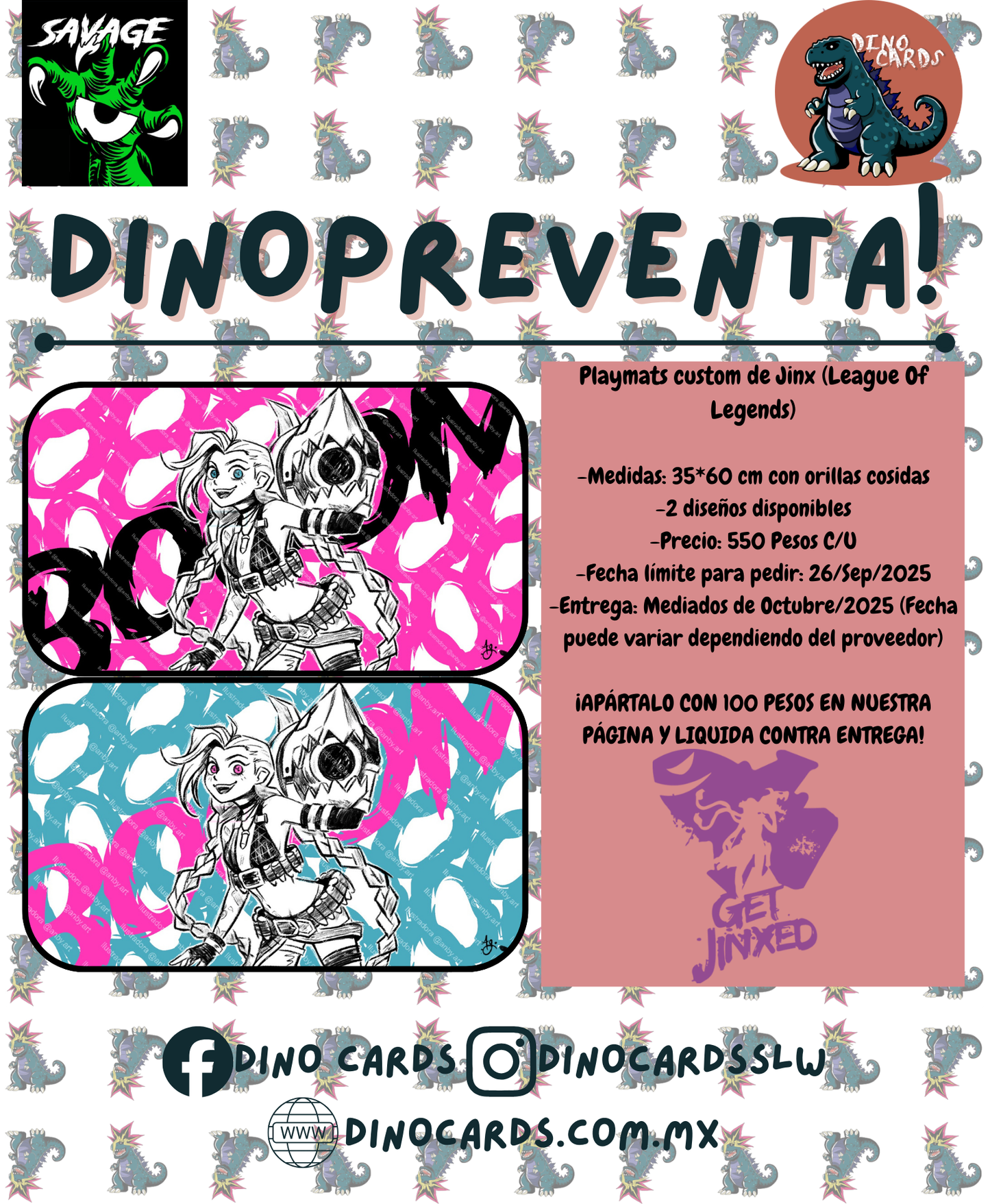 PREVENTA - Savage Custom Playmats - Jinx