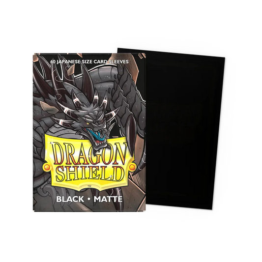Dragonshield: 60ct Matte Sleeves - Japanese Size Black
