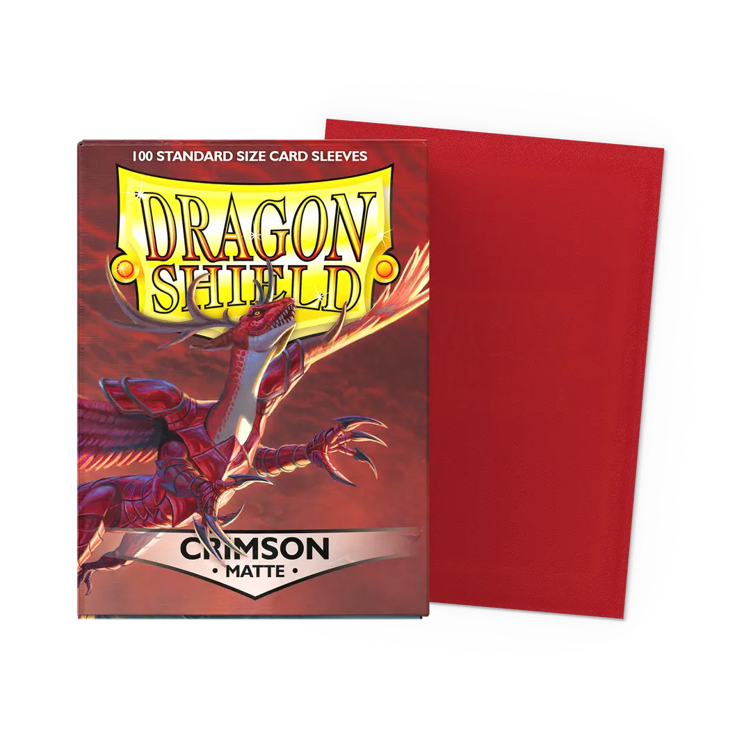 Dragonshield: 100ct Matte Sleeves - Standard Size Crimson