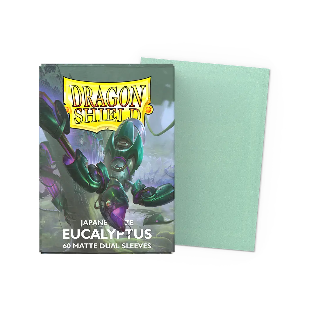 Dragonshield: 60ct Dual Matte Sleeves - Japanese Size  Eucalyptus