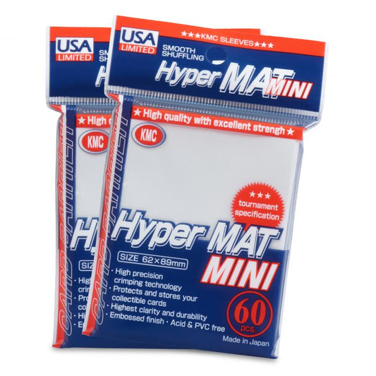 KMC: 60ct Hyper Mat Sleeves - Mini Size White